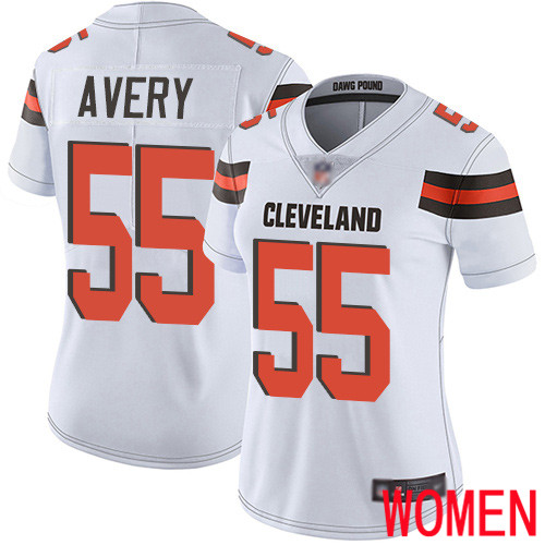 Cleveland Browns Genard Avery Women White Limited Jersey #55 NFL Football Road Vapor Untouchable